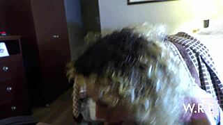 Nina Lovely, the black and asian redbone, FUCKING and SUCKING BBC in doggystyle.