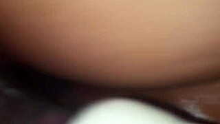 wife plays with vibrator while wearing lingerie