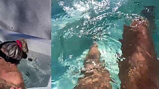 Pov milf in jacuzzi as pip shows behind the scenes