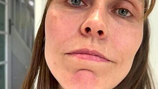 Brunette wife performs vore femdom humiliation fetish