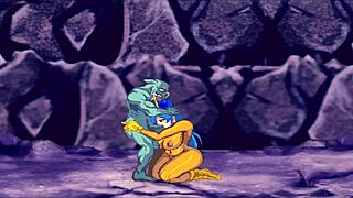 Redhead warrior becomes cum slut