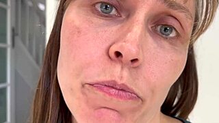 Brunette wife performs vore femdom humiliation fetish