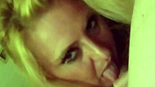 wife gives second blowjob with big tits