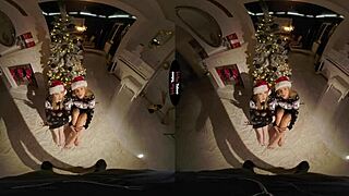 In this virtual taboo christmas story, she gives a pov blowjob and handjob leading to orgasm.