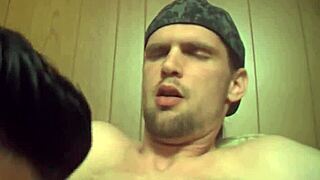 straight dude gets a gentle blowjob from his young gay friend