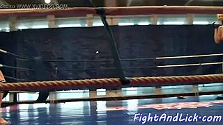 Roundass Wrestling Lezzie Gets Groped!