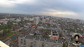 Young teens engage in outdoor activities on the street