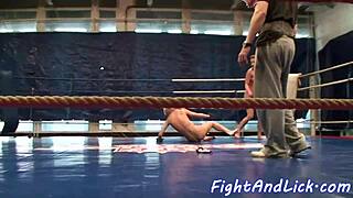 Roundass Wrestling Lezzie Gets Groped!