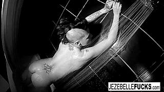 Brunette Babe Jezebelle Gets Steamy In The Shower