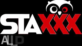 Busty milf enjoys double anal with white and black cocks