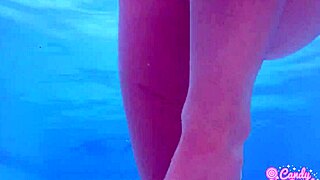 Mexican Babe Swims Naked In Pool. Showing Big Ass And Tits.