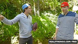 Milf Hunter Peeking At Brandi With Natural Tits And Outdoor Cock Action!