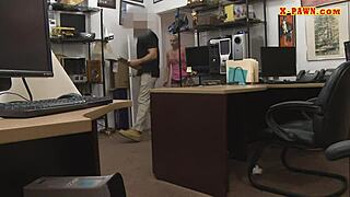 Blonde Babe Gets Nailed Hard by Horny Pawn Keeper