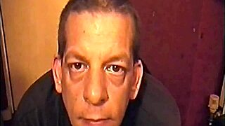 Bisexual male Mark Wright performs a homemade striptease with clothes ripped.