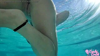 Mexican Babe Swims Naked In Pool. Showing Big Ass And Tits.