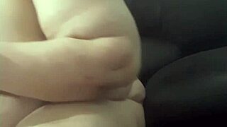 Fat Mature BBW Plays With Hairy Pussy Dildo