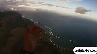 wow, can you believe these lovely babes sky diving naked?!