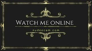 Blonde Webcam Girl Performs Solo Show