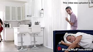 Perv stepbrother tricks mixed race stepsister Demi Sutra into wild fucking