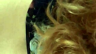 A homemade creampie scene with a blonde wife