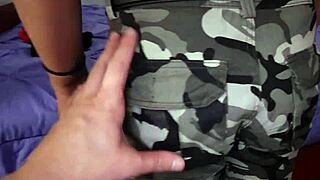 Amateur teen Rina bends over for monster cock