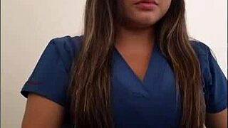 Working at the doctor's office on Good Friday, I turn seductive for my boss seeking quick action.