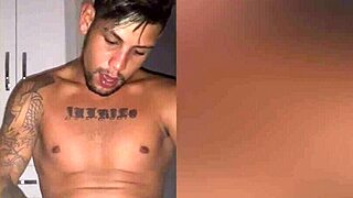 guy jerks off alone in motel room