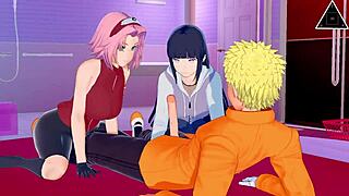 koikatsu naruto sakura hinata getting wild in uncensored anime sex