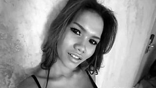 8 Transsexual ladyboy takes cock and dildo in her ass