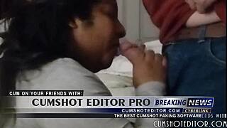 submissive chubby woman enjoys deepthroating in a neutral setting