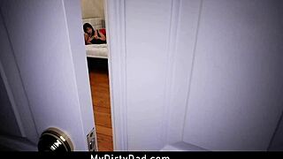 Amateur teen Rina bends over for monster cock