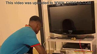 Horny Wife Bends Over for Electrician's Big Black Cock