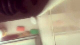 Bathroom whore in the bath, slutty and ready for action.