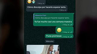 Chat with my teacher gets spicy late at night on WhatsApp