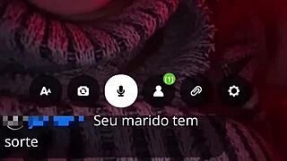 Watch this naughty European wife strip and rip clothes hidden on webcam with her couple partner?