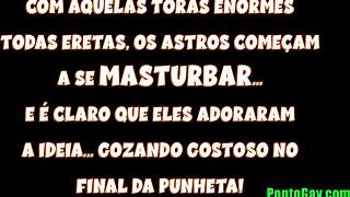 The basketball team enjoys a collective handjob session together