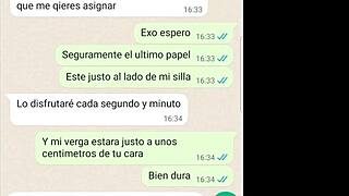 Latina Employee Says Goodbye with Web Chat and Dating Talk