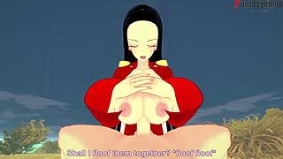 BOA HANCOCK'S BIG TITS FUCKED POV!