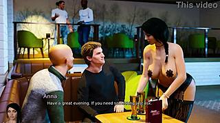 anna dances in the bar for exciting affection in this 3d game