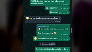 Chat with my teacher gets spicy late at night on WhatsApp