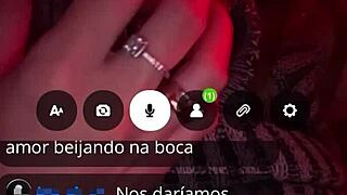 Watch this naughty European wife strip and rip clothes hidden on webcam with her couple partner?