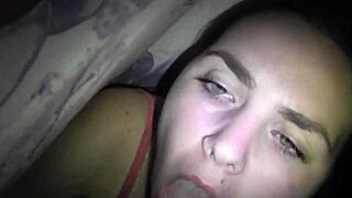 Russian College Babe Sucks Cock Under Covers After Party