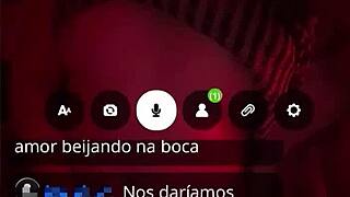 Watch this naughty European wife strip and rip clothes hidden on webcam with her couple partner?