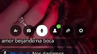 Watch this naughty European wife strip and rip clothes hidden on webcam with her couple partner?