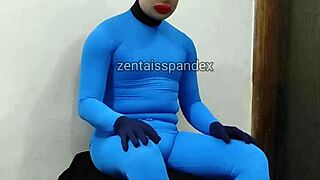 Masked Zentai Injection: Spandex Hood Medical Fetish Action Unleashed