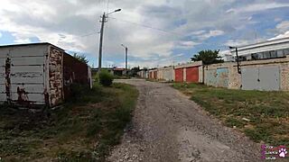 Teen Swallows Cum Publicly Behind Garage