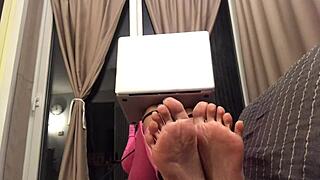 i'm your slave, worshiping mistress's feet in this bdsm session, feeling the goddess power