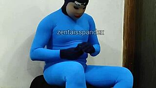 Masked Zentai Injection: Spandex Hood Medical Fetish Action Unleashed