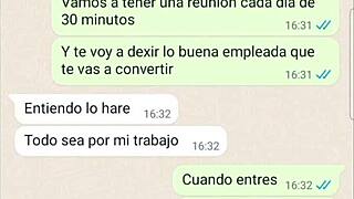 Latina Employee Says Goodbye with Web Chat and Dating Talk