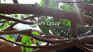 My village aunty caught fucking hard in the garden today